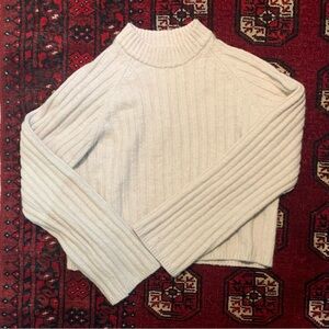 H&M Mock Neck Ribbed Sweater